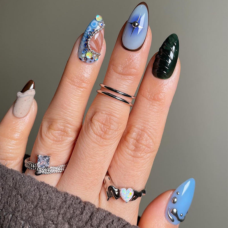 Artistic Press-On Nails with Creative Designs Kalsten