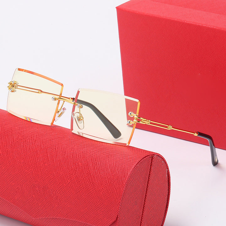 Ladies stylish square sunglasses with luxurious metal accents Kalsten