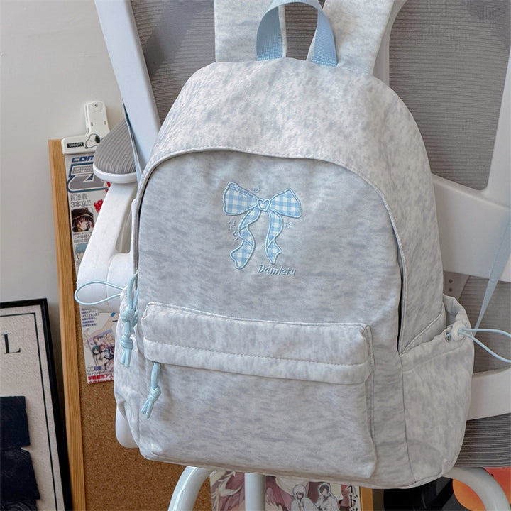 Stylish Embroidered Bow Pattern Backpack Kalsten
