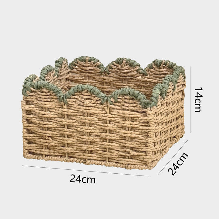 Decorative storage basket with wave edge Kalsten