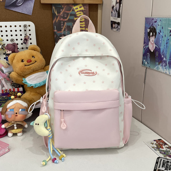 Stylish Printed Backpack with Fun Character Accents Kalsten