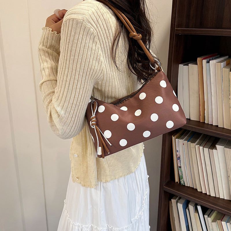 Casual Chic Polka Dot Handbag