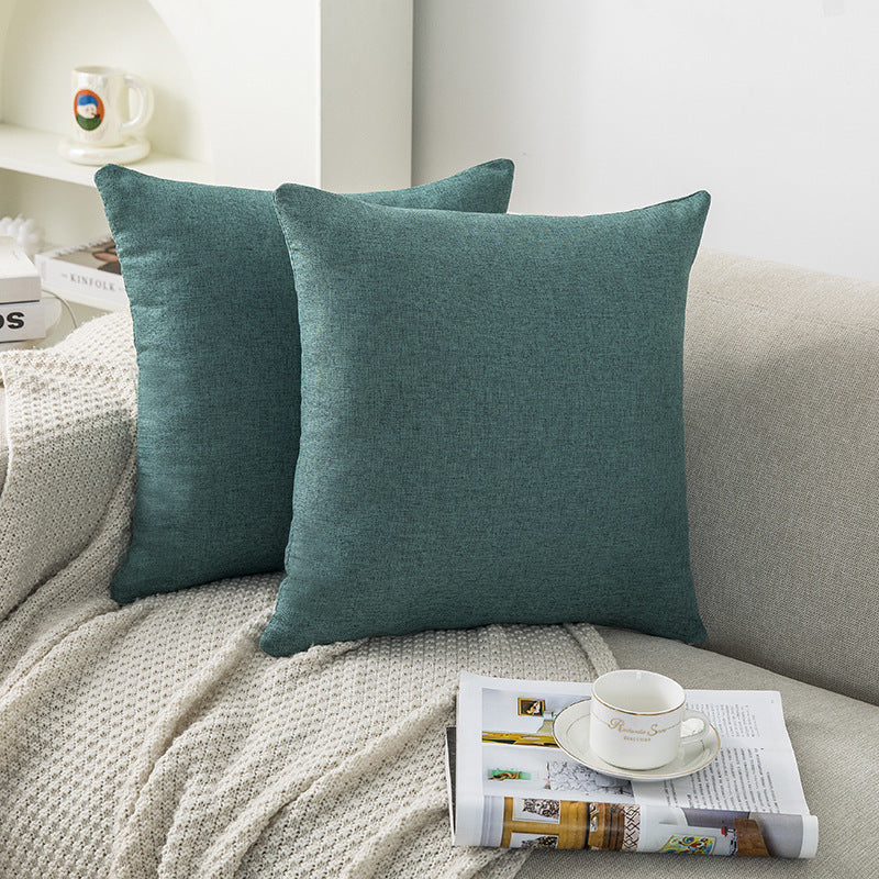 Square Textured Linen Cushion Cover With Hidden Zipper And Removable Insert Support