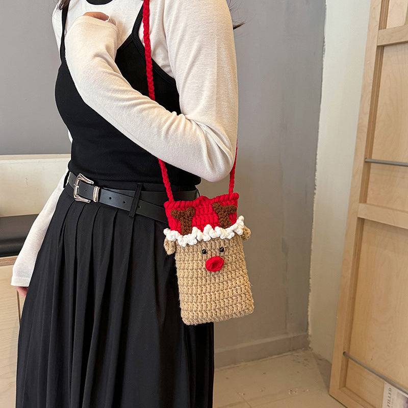 Crochet Santa-Themed Mini Bag