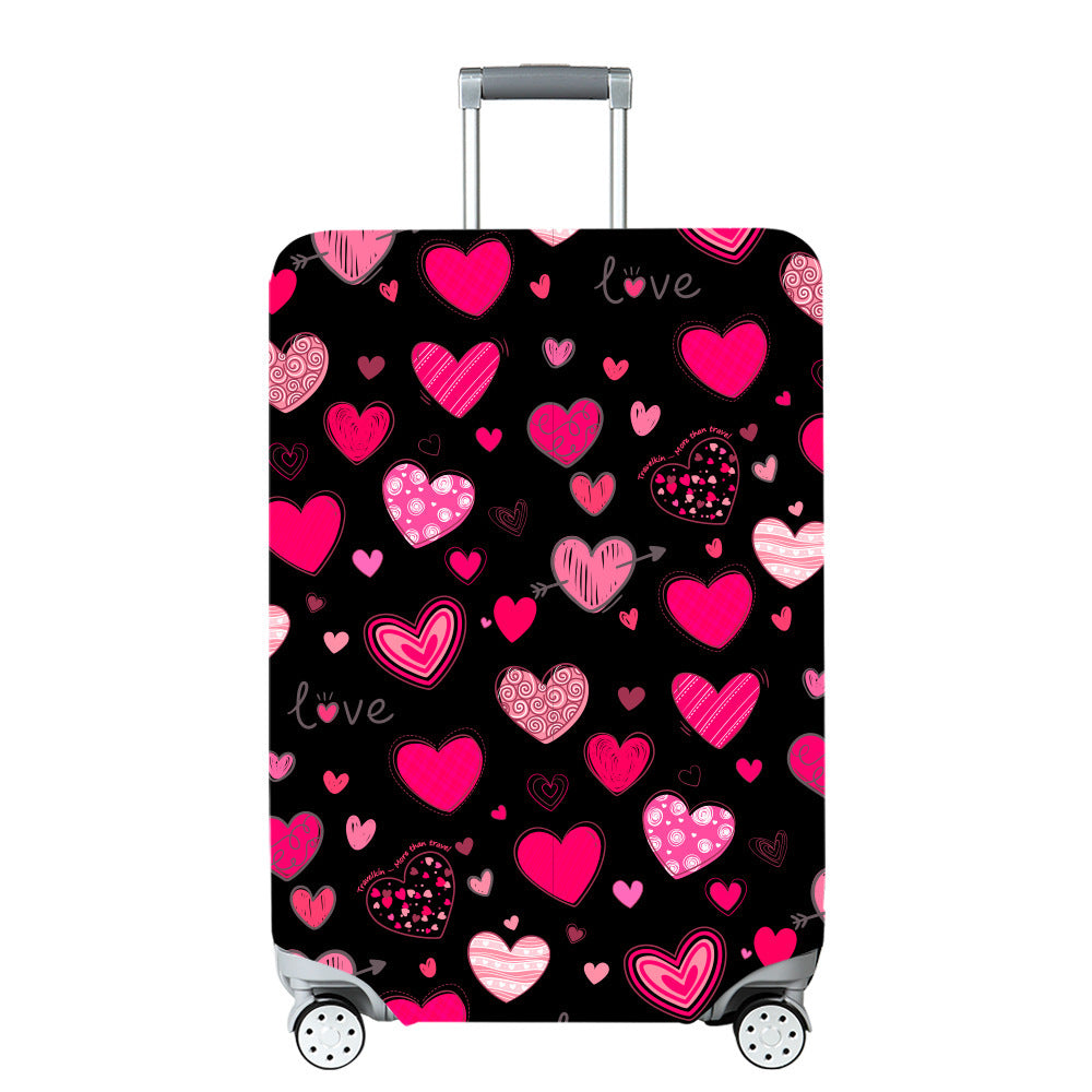 Unisex Hard Shell Travel Suitcase with Creative Travel Motif Kalsten
