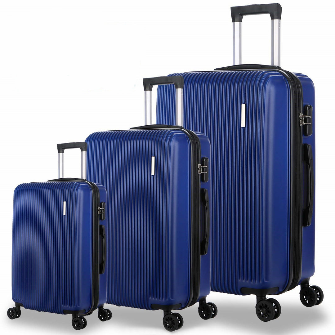 Unisex Three-Piece Expandable Hard Shell Luggage Set Kalsten