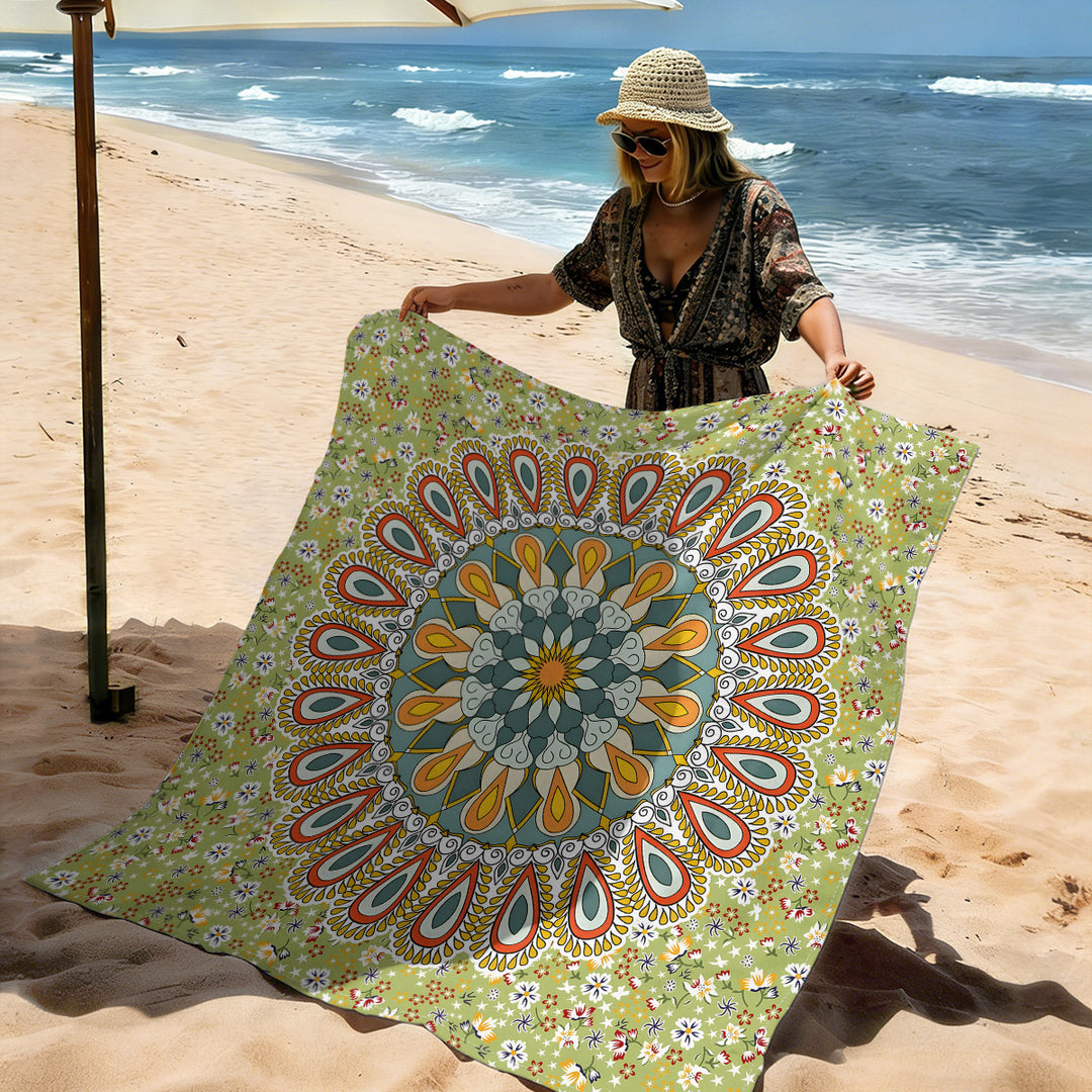 Mandala Design Beach Mat Kalsten