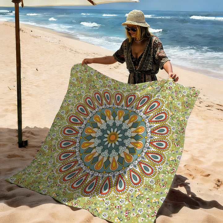 Mandala Design Beach Mat Kalsten