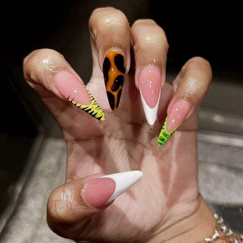 Creative nail art set with colorful designs and different shapes Kalsten