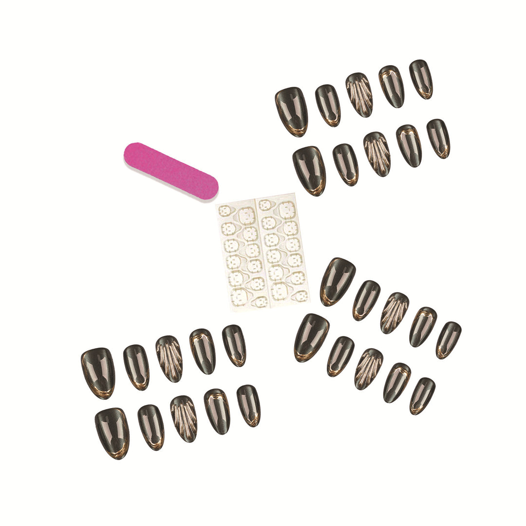 Glamorous Metallic Press-On Nail Set