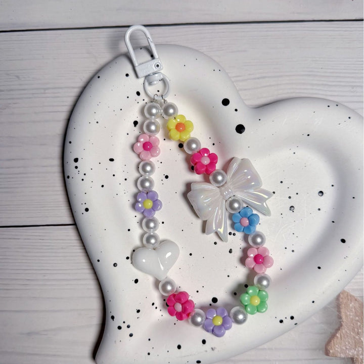 Decorative Floral Beaded Keychain kalsten