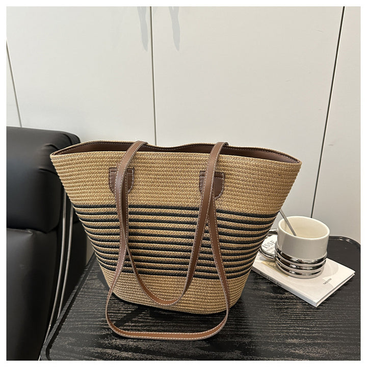 Stylish Straw Beach Tote Bag Kalsten
