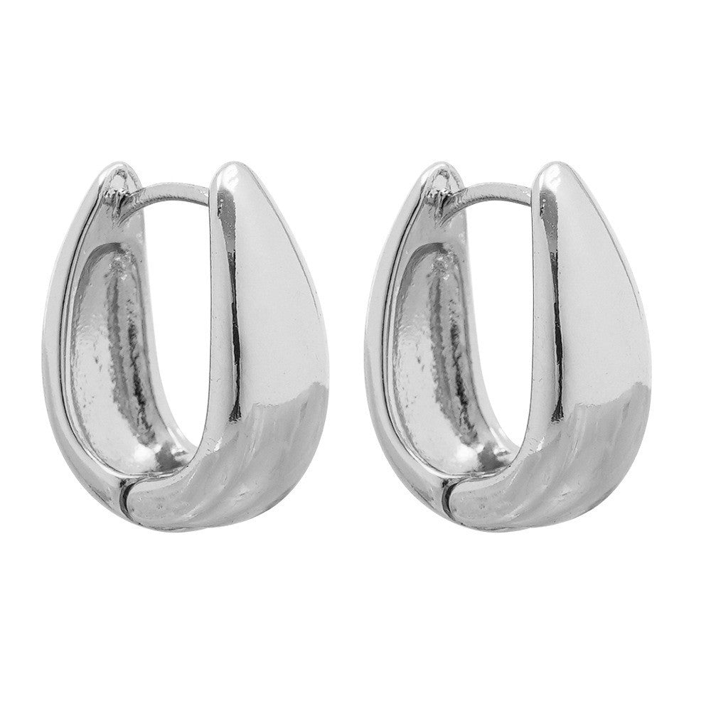 Sleek Curved Huggie Earrings Kalsten