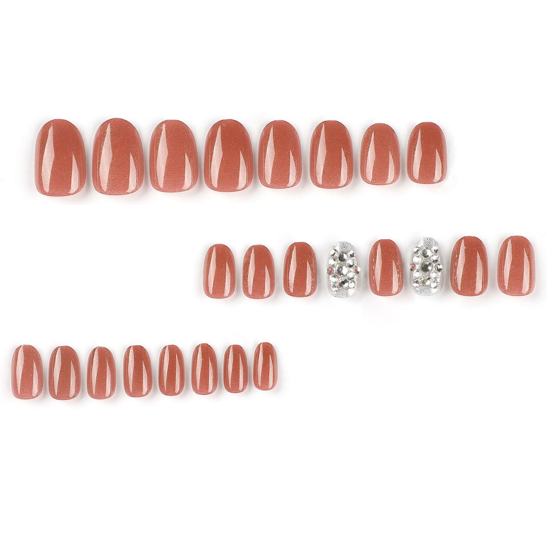 Artistic acrylic nails with glitter accents Kalsten