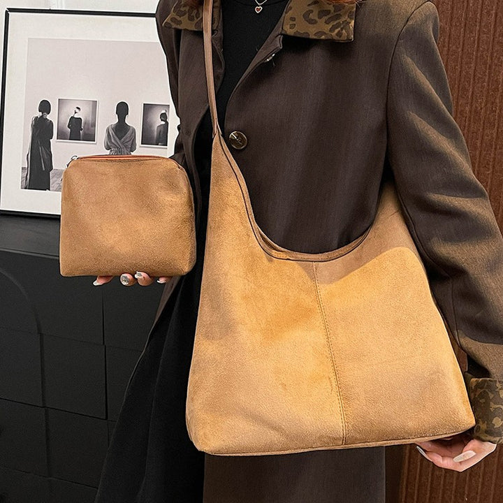 Soft Suede Hobo Shoulder Bag Kalsten