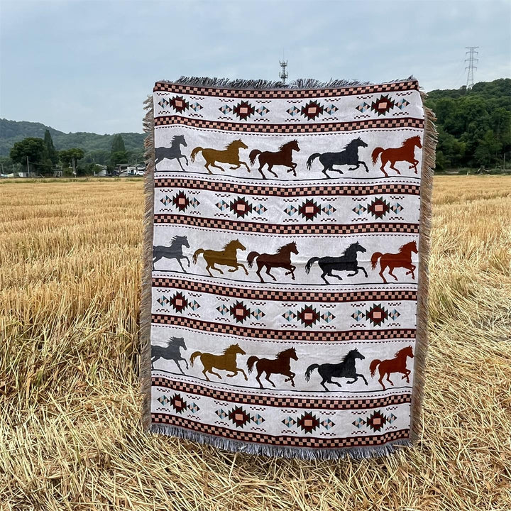 Cozy Equine Themed Throw Blanket