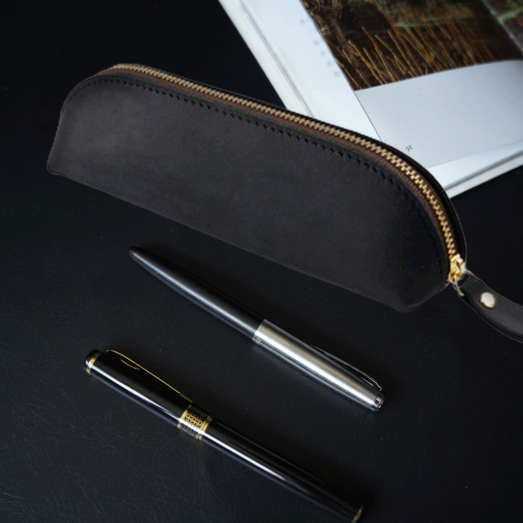 Premium Genuine Leather Pencil Pouch