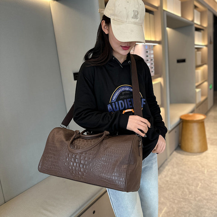 Elegant Travel Bag Made of Durable Artificial Leather with Crocodile Pattern Kalsten