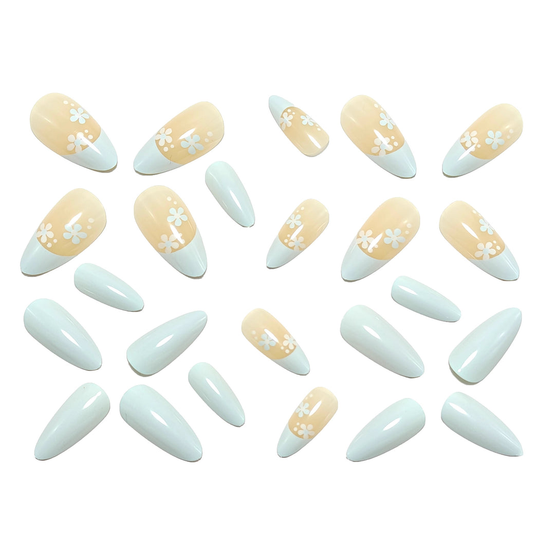 Artificial nails with protective and floral design Kalsten