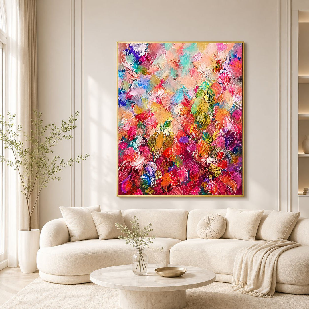 Abstract Textured Canvas Artwork for Walls