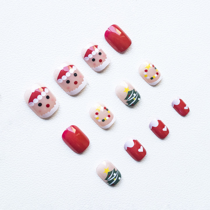 Festive Holiday-Themed Nail Art Set