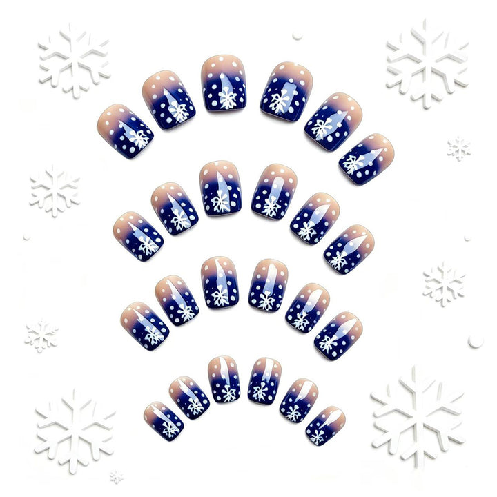 Artificial nails with winter snow crystal design Kalsten