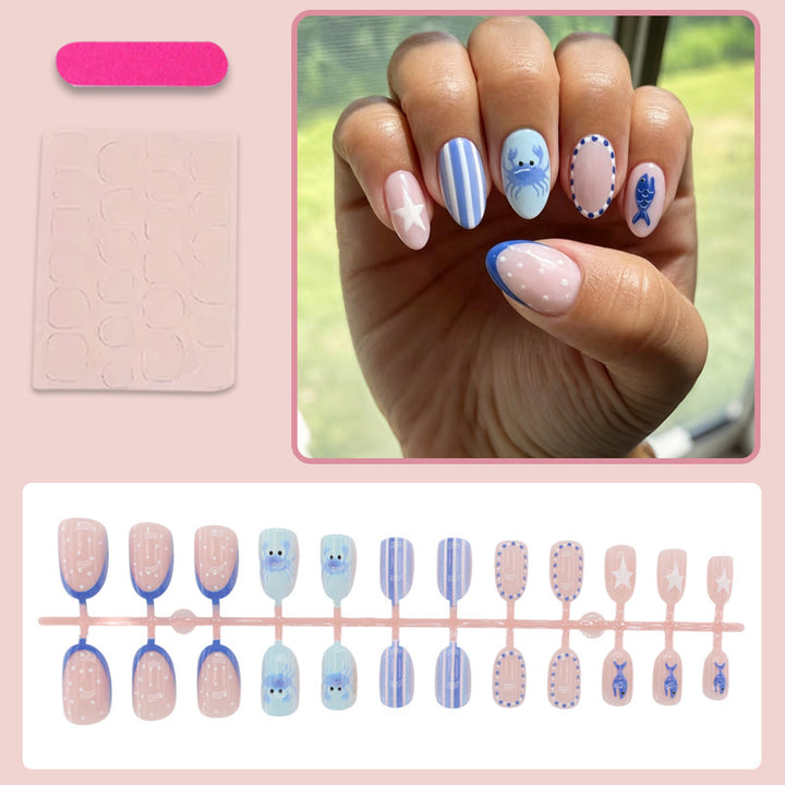 Art nail set with unique maritime motifs Kalsten