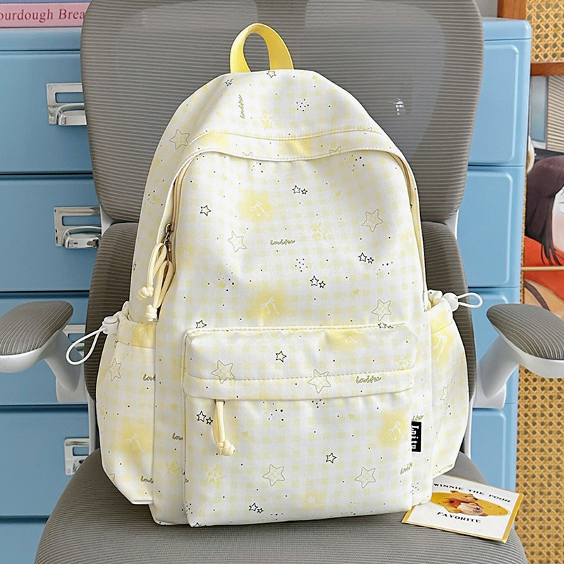 Stylish Checkered Print Backpack Kalsten
