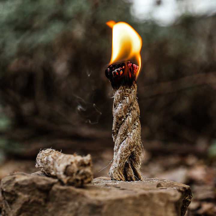 natural resin-coated rope firestarter for camping survival Kalsten