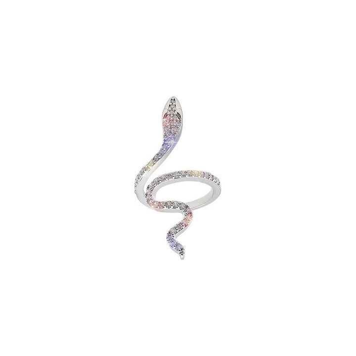 Elegant snake ring with sparkling zirconia stones Kalsten
