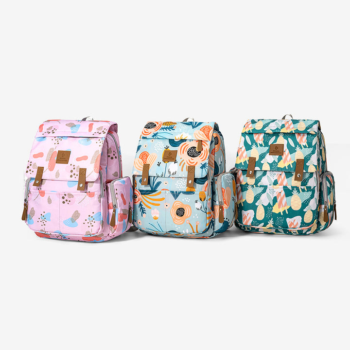 Playful Patterned Multi-Compartment Backpack Kalsten