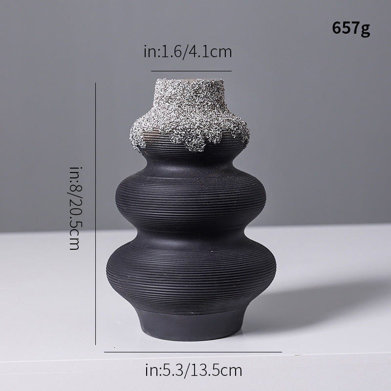 Decorative Textured Ceramic Vase Kalsten