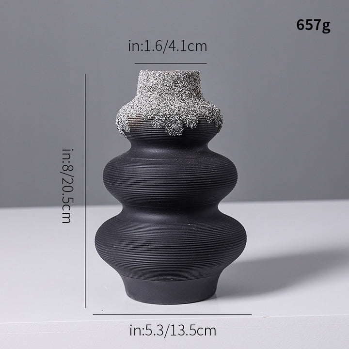 Decorative Textured Ceramic Vase Kalsten