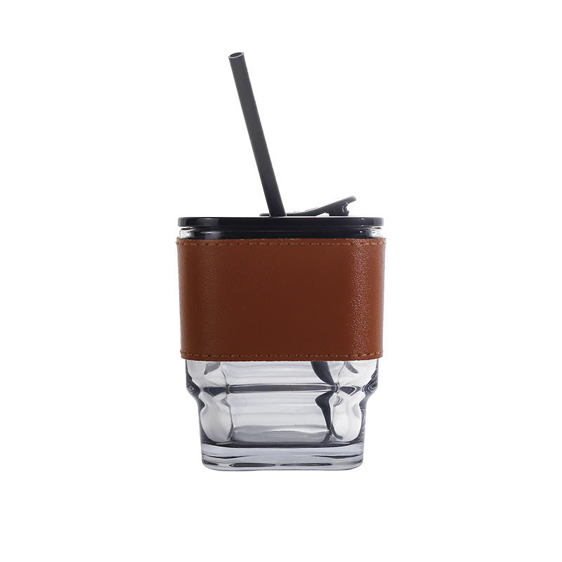 Women's trendy drinking cup with high-quality leather cover Kalsten