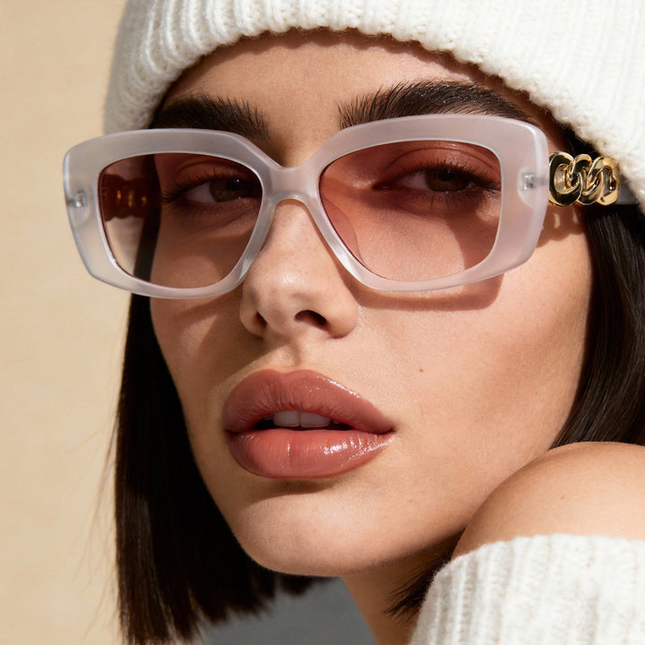 Ladies elegant square sunglasses with gold embellished frame Kalsten