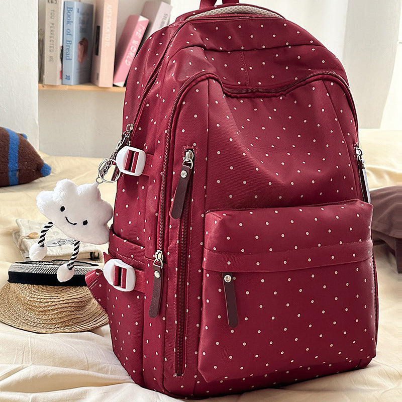 Stylish Polka Dot Pattern Backpack Kalsten