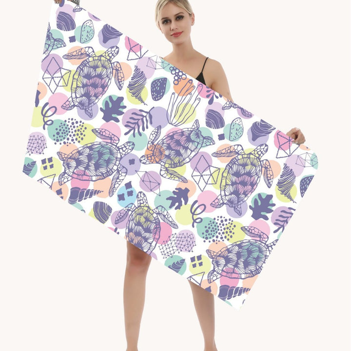 Multifunctional beach towel in creative mandala design Kalsten