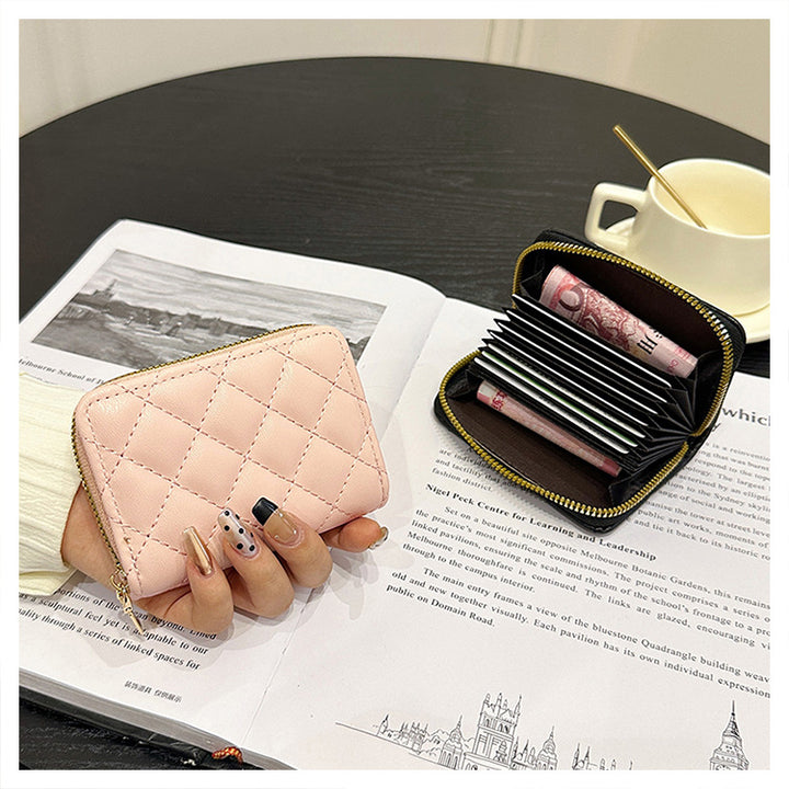 Quilted Zippered Compact Wallet