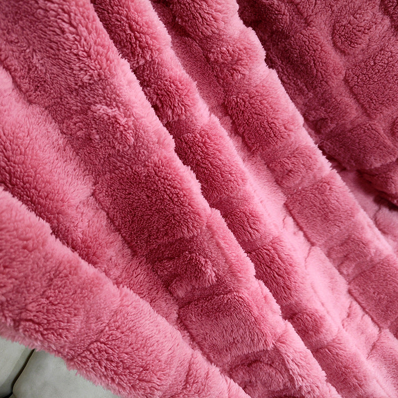 Ladies Cozy Microfiber Quick Change Blanket in Modern Checkered Pattern Kalsten