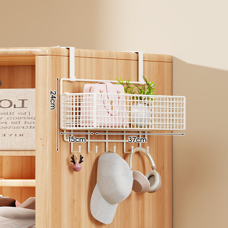 Over-the-Door Multi-Tier Metal Grid Hanging Storage Organizer
