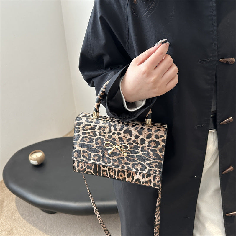Stylish Animal Print Top Handle Handbag Kalsten