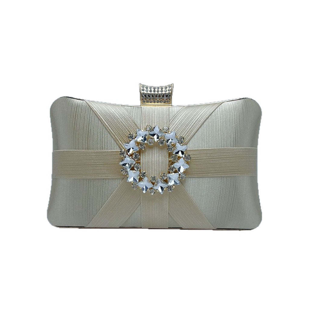 Decorative Satin Evening Clutch