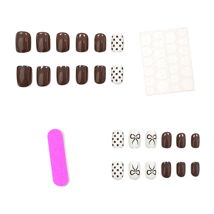 Elegant Bow-Themed Nail Art Set Kalsten