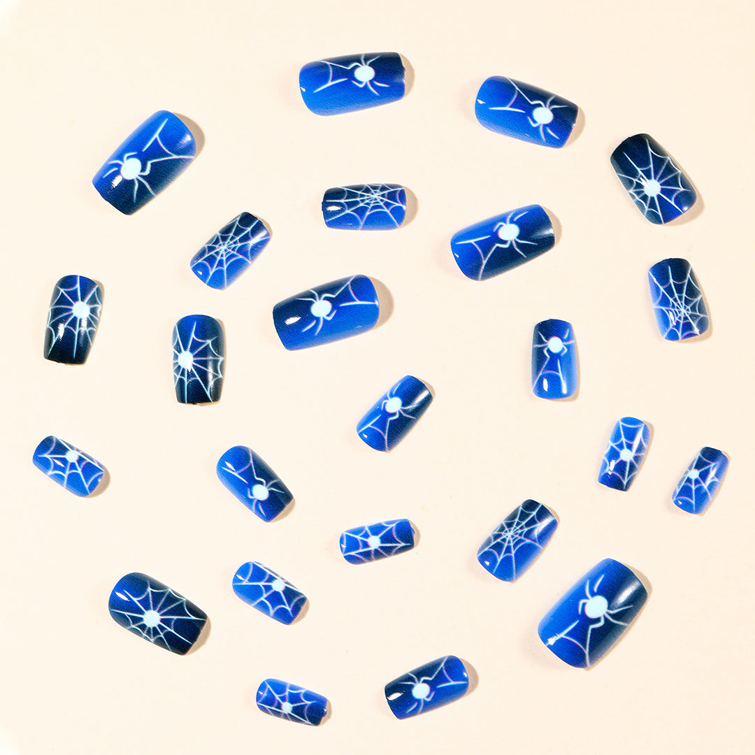 Halloween-Themed Spider Web Nail Art Extensions Kalsten