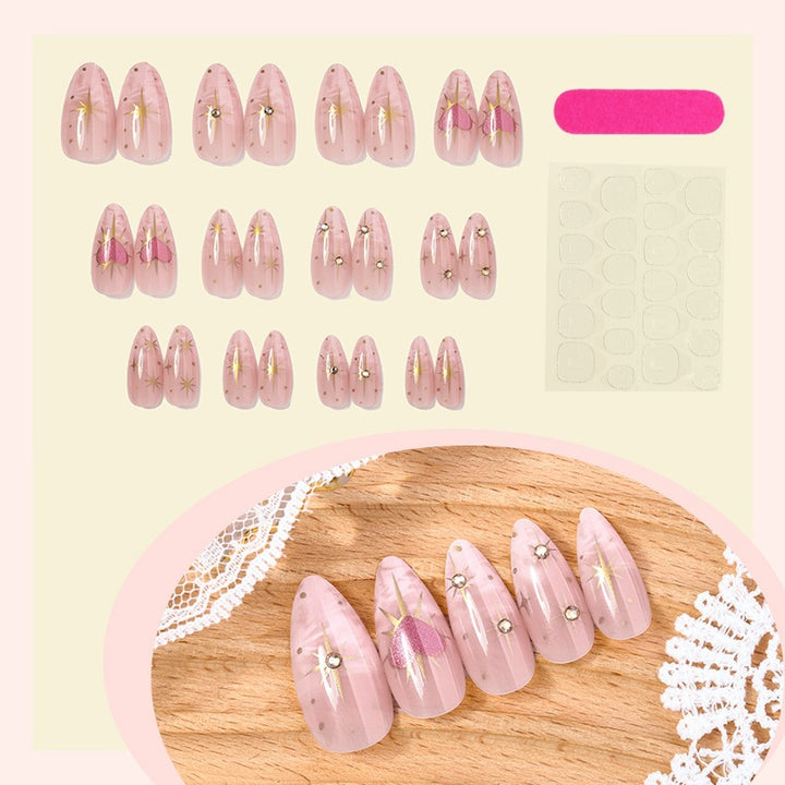 Nail art set with floral patterns Kalsten