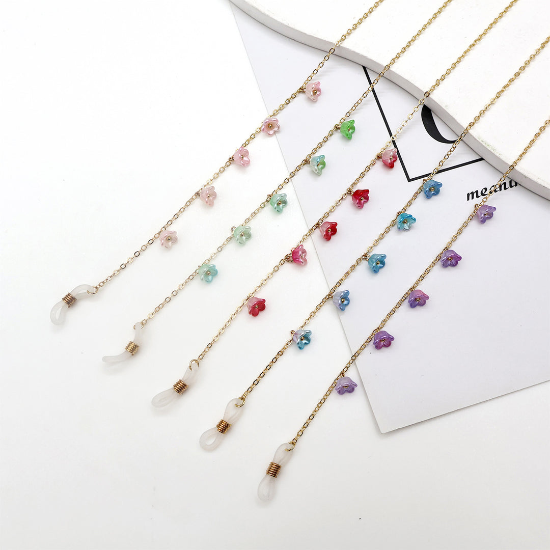 Floral Embellished Eyewear Chain Kalsten