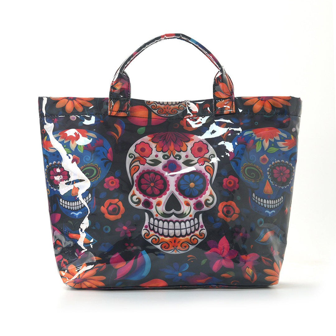 Beach bag with colorful check pattern and water-repellent coating Kalsten