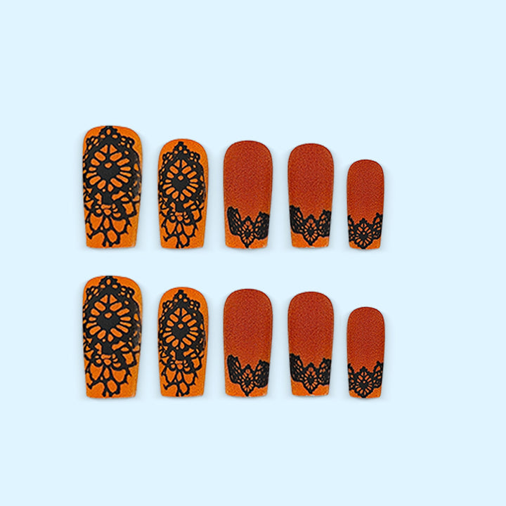 Artificial nails with floral tips pattern Kalsten
