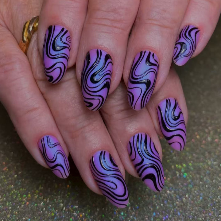 Artistic Marble Swirl Nail Art Kalsten