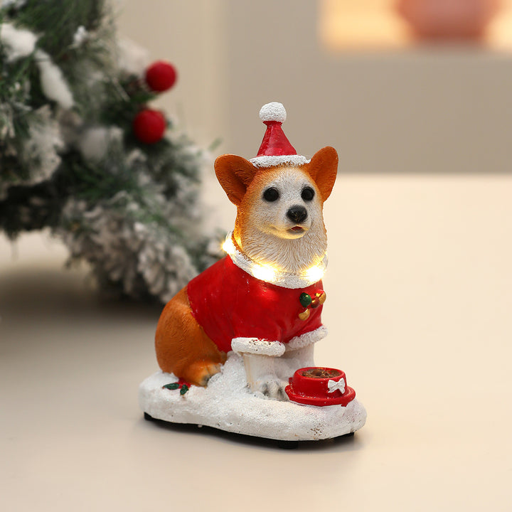 Festive LED Dog Figurine Kalsten